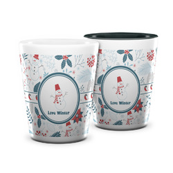 Winter Snowman Ceramic Shot Glass - 1.5 oz