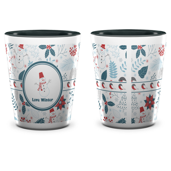 Winter Snowman Shot Glass - Two Tone - APPROVAL