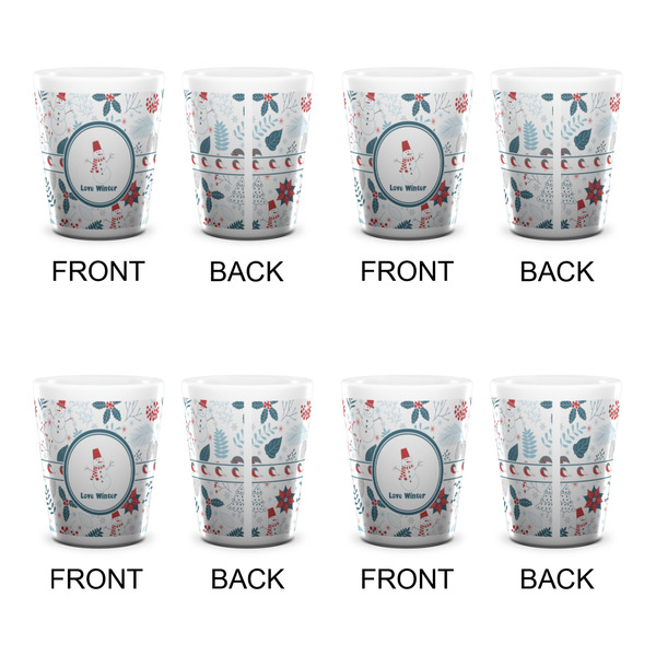 Winter Snowman Shot Glass - White - Set of 4 - APPROVAL