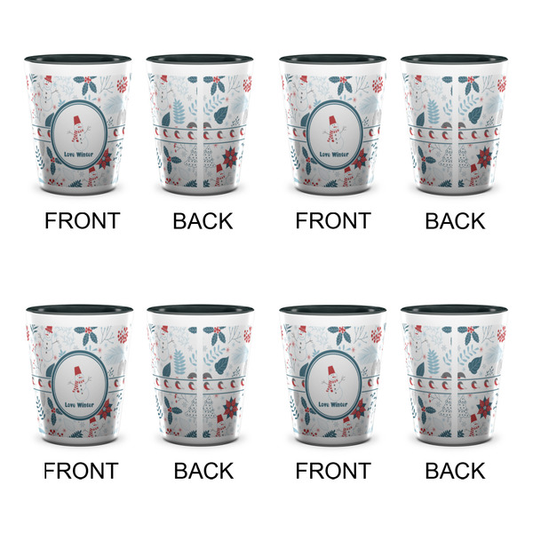 Winter Snowman Shot Glassess - Two Tone - Set of 4 - APPROVAL