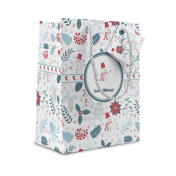 Custom Winter Snowman Small Gift Bag