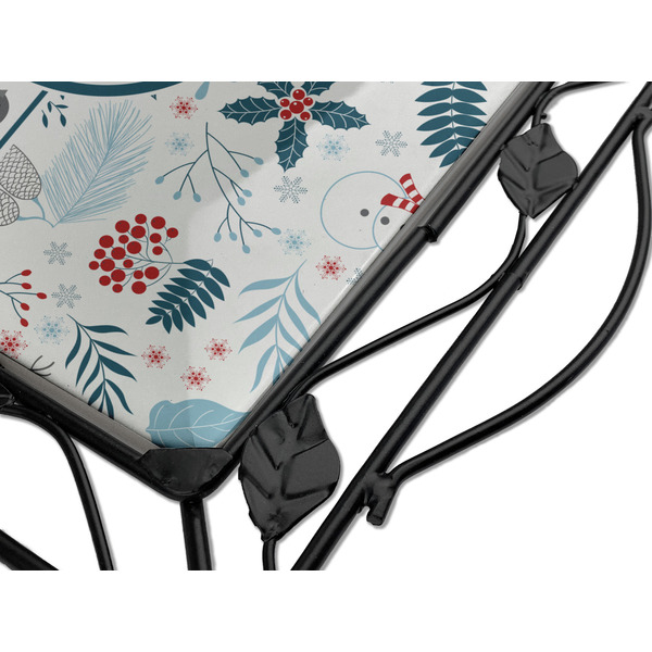 Winter Snowman Square Trivet - Detail