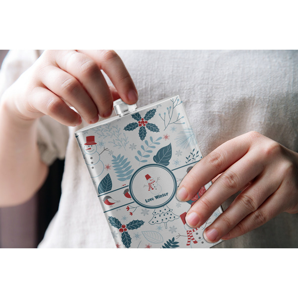 Winter Snowman Stainless Steel Flask - LIFESTYLE 1