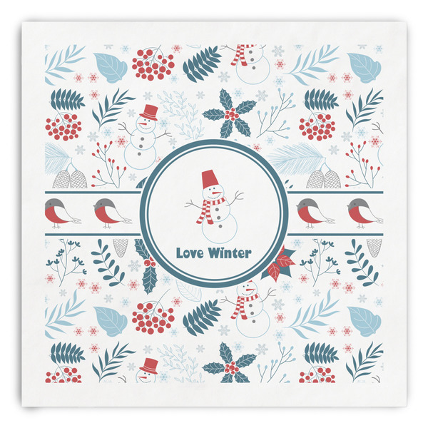 Custom Winter Snowman Paper Dinner Napkins