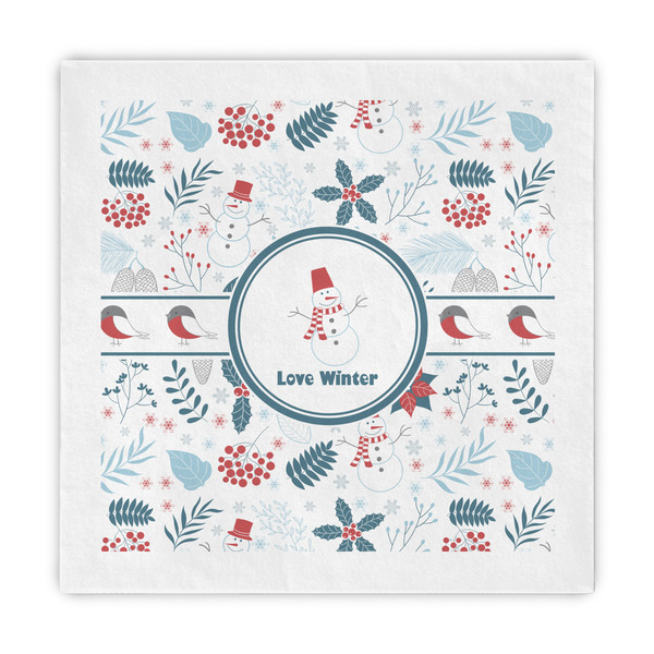 Custom Winter Snowman Decorative Paper Napkins