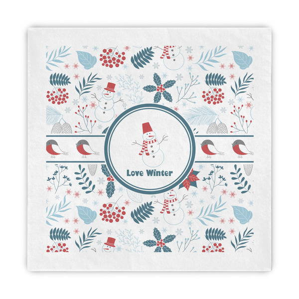 Custom Winter Snowman Standard Decorative Napkins