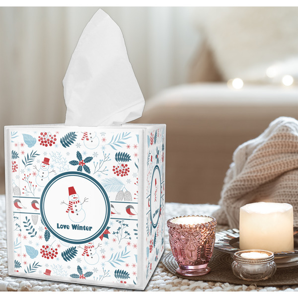 Winter Snowman Tissue Box - LIFESTYLE