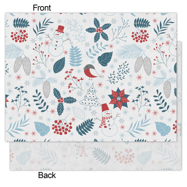 Winter Snowman Tissue Paper - Lightweight - Medium - Front & Back