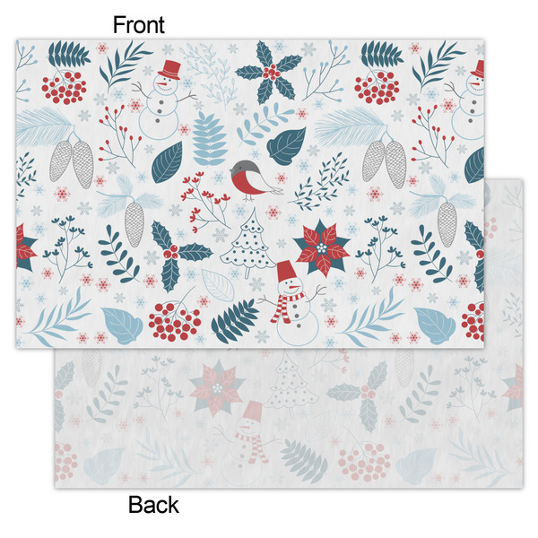Winter Snowman Tissue Paper - Lightweight - Small - Front & Back