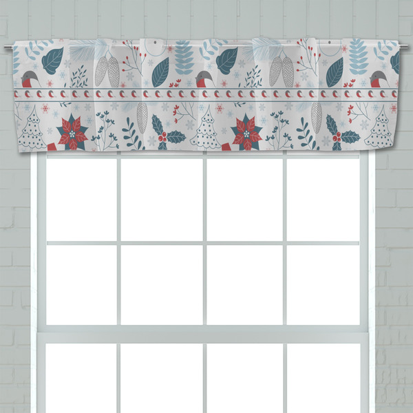 Winter Snowman Valance - Closeup on window