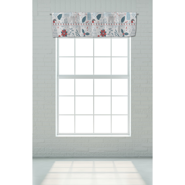 Winter Snowman Valance - On window
