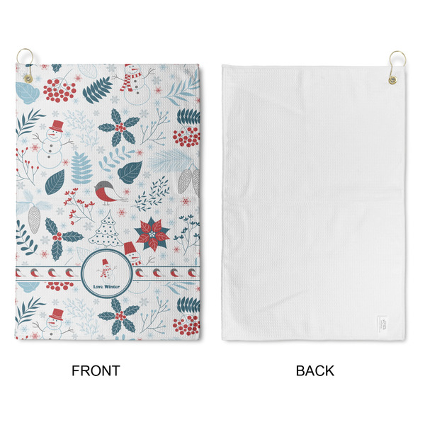 Winter Snowman Waffle Weave Golf Towel - Approval