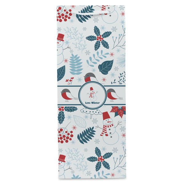 Winter Snowman Wine Gift Bag - Gloss - Front