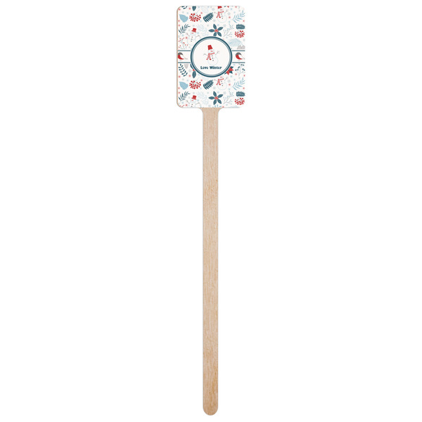 Winter Snowman Wooden 6.25" Stir Stick - Rectangular - Single Stick