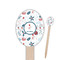 Winter Snowman Oval Wooden Food Picks