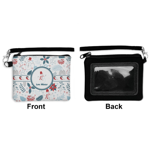Winter Snowman Wristlet ID Cases - Front & Back