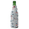 Winter Snowman Zipper Bottle Cooler - ANGLE (bottle)