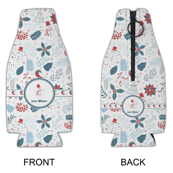 Winter Snowman Zipper Bottle Cooler - APPROVAL