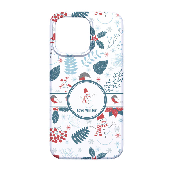 Winter Snowman iPhone 13 Case - Back