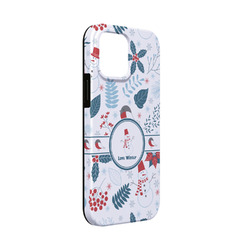 Winter Snowman iPhone Case - Rubber Lined - iPhone 13 Mini