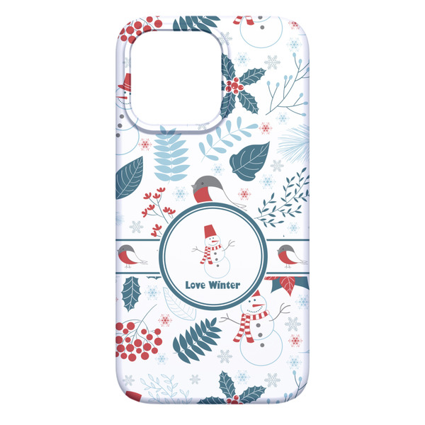 Winter Snowman iPhone 13 Pro Max Case - Back