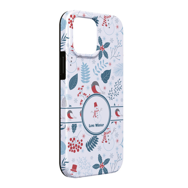 Custom Winter Snowman iPhone Case - Rubber Lined - iPhone 13 Pro Max