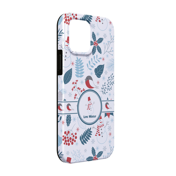 Custom Winter Snowman iPhone Case - Rubber Lined - iPhone 13 Pro