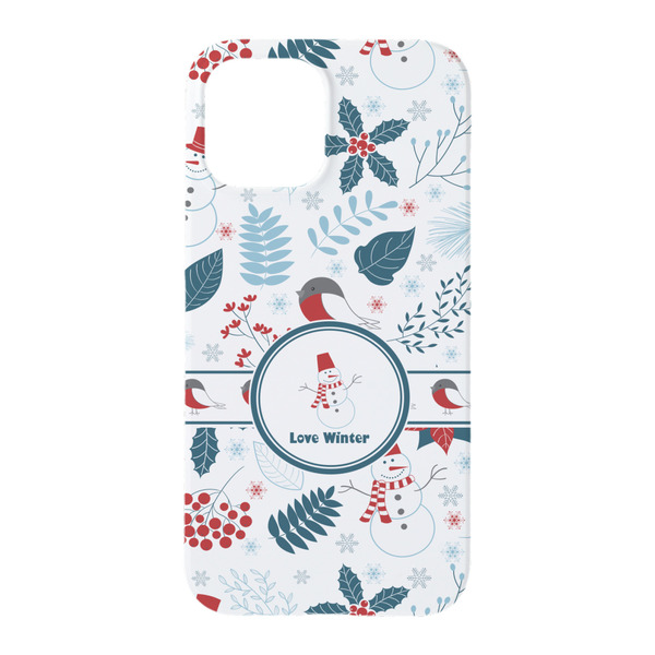 Winter Snowman iPhone 15 Case - Back