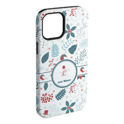 Winter Snowman iPhone Case - Rubber Lined - iPhone 15 Plus