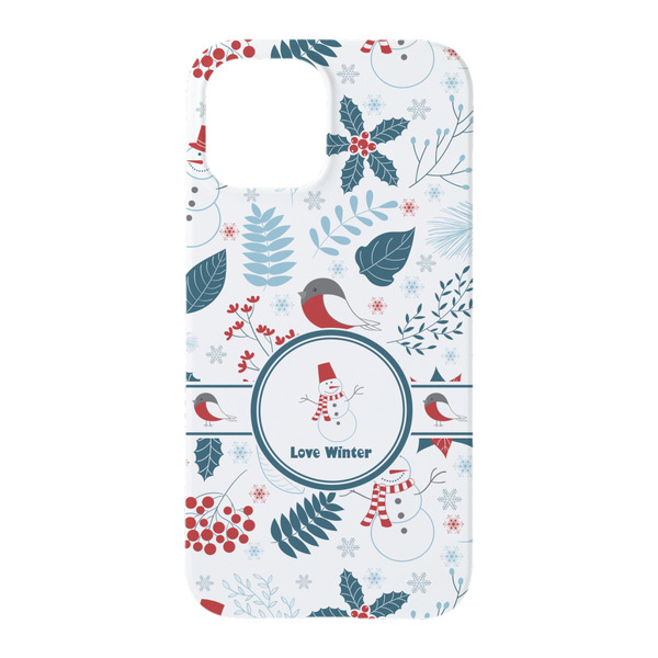Winter Snowman iPhone 15 Pro Case - Back