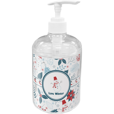 Winter Snowman Acrylic Soap & Lotion Bottle