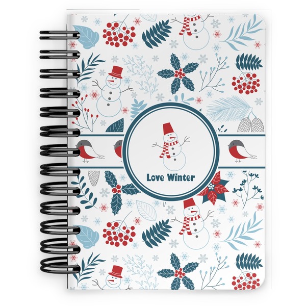 Custom Winter Snowman Spiral Notebook - 5x7