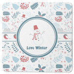 Winter Square Rubber Backed Coaster (Personalized)