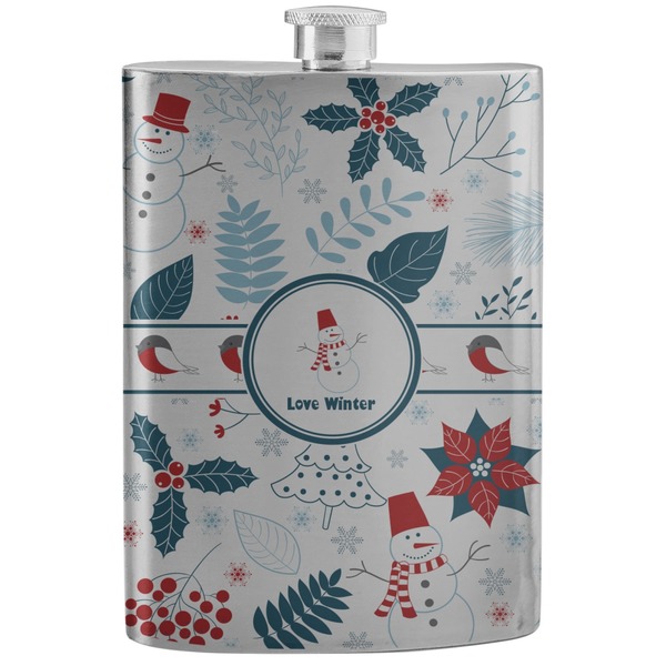 Custom Winter Stainless Steel Flask (Personalized)
