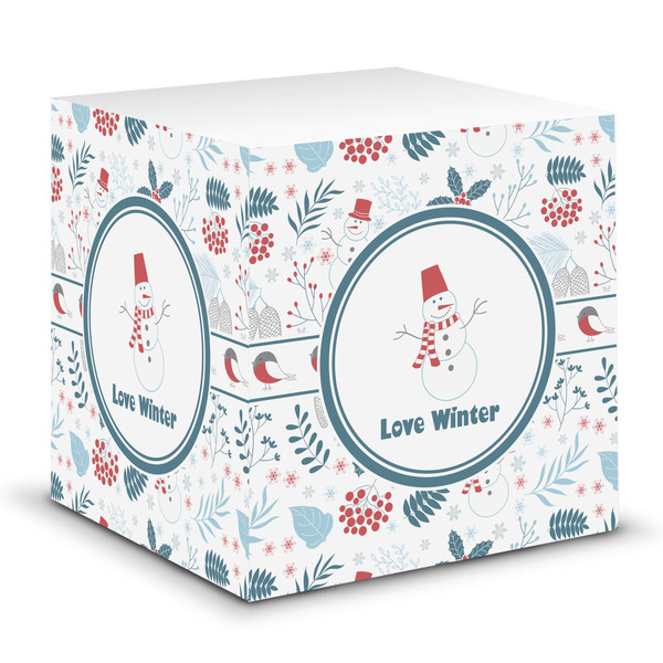 Custom Winter Sticky Note Cube (Personalized)