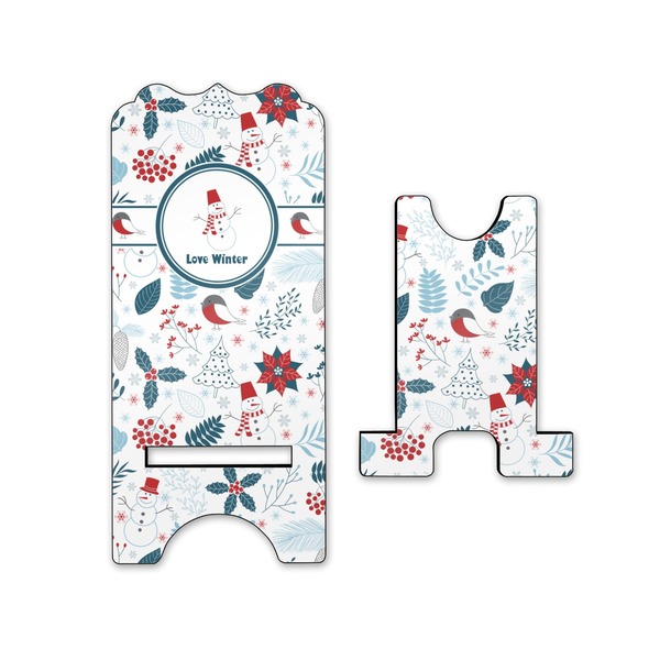 Winter Stylized Phone Stand - Front & Back - Small