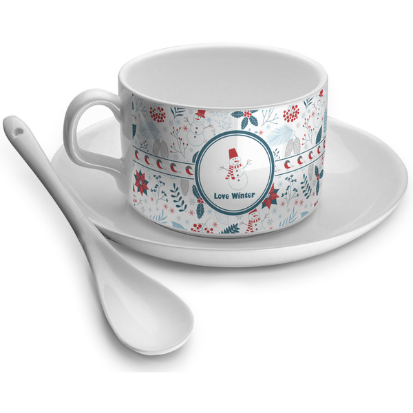 Custom Winter Snowman Tea Cup