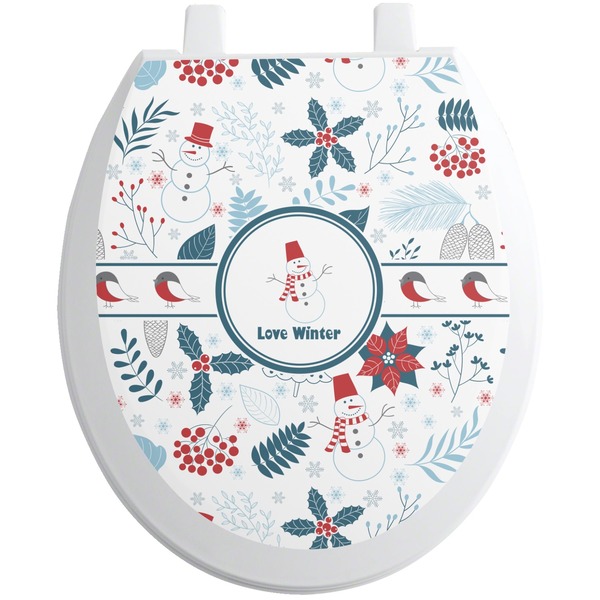 Custom Winter Toilet Seat Decal (Personalized)