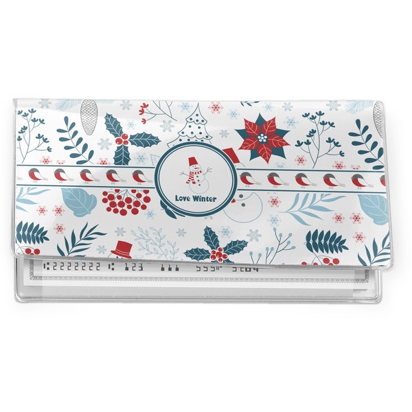 Custom Winter Vinyl Checkbook Cover (Personalized)
