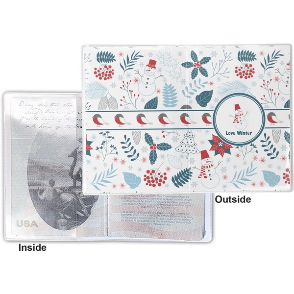 Winter Vinyl Passport Holder - Flat Front and Back