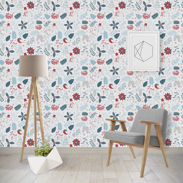 Custom Winter Wallpaper & Surface Covering (Peel & Stick - Repositionable)