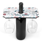 Winter Wine Bottle & Glass Holder (Personalized)