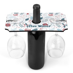 Winter Wine Bottle & Glass Holder (Personalized)