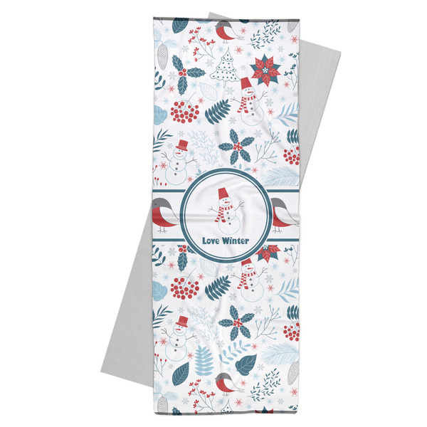Custom Winter Yoga Mat Towel (Personalized)