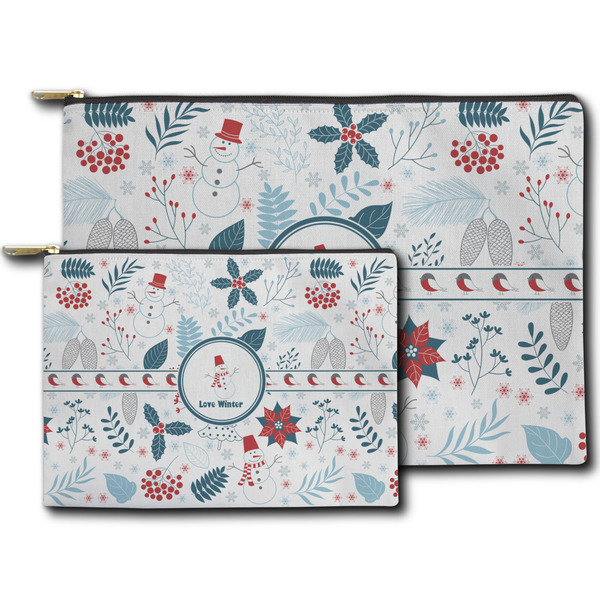 Winter Zippered Pouches - Size Comparison