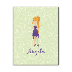 Custom Character (Woman) Wood Print - 11x14 (Personalized)