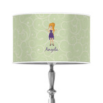 Custom Character (Woman) 12" Drum Lamp Shade - Poly-film (Personalized)