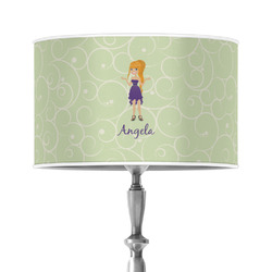 Custom Character (Woman) 12" Drum Lamp Shade - Poly-film (Personalized)
