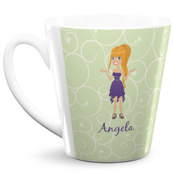 Custom Character (Woman) 12 Oz Latte Mug (Personalized)