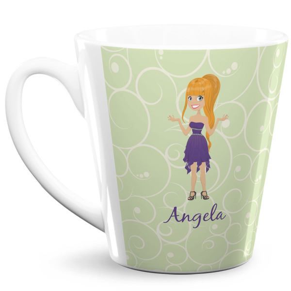 Custom Custom Character (Woman) 12 Oz Latte Mug (Personalized)